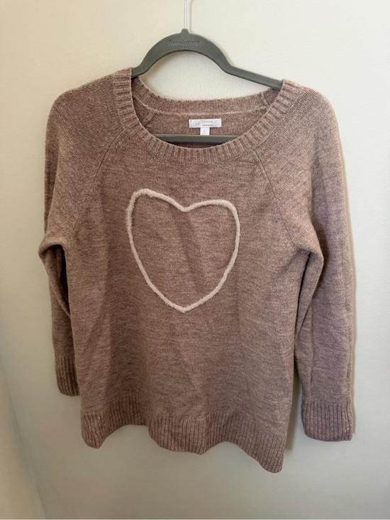 LC Lauren Conrad Sweaters - LC Lauren Conrad Mauve Crewneck Sweater with Heart